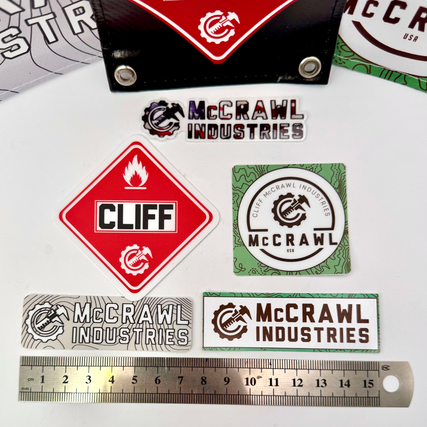 Cliff McCrawl Industries Stickers