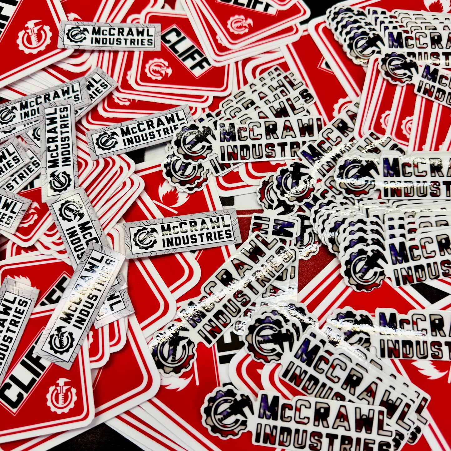Cliff McCrawl Industries Stickers