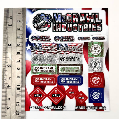 Cliff McCrawl Industries Sticker Sheet